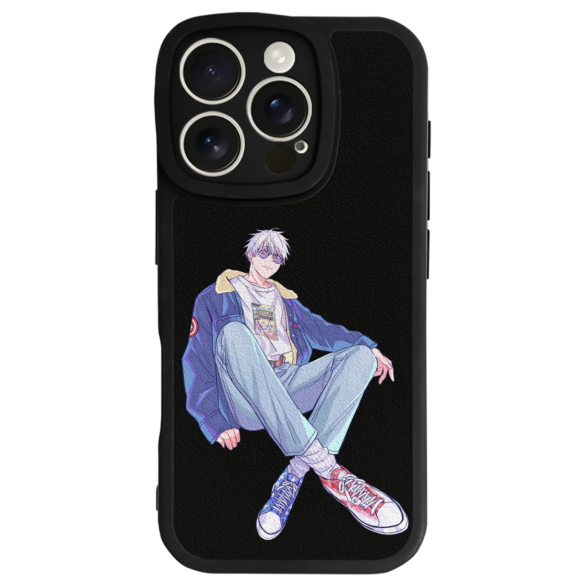 （画像用） 呪術廻戦 Jujutsu Kaisen 【iPhone 16シリーズ対応】シリコンスマホケース（レザー調） 材質：シリコン